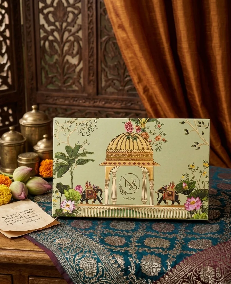 Invitation and shagun boxes